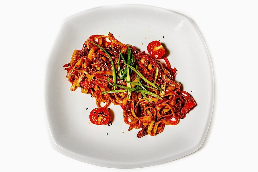 Удон с говядиной