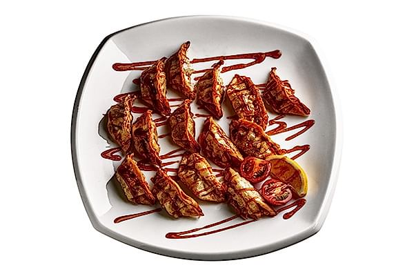 Жареные гедза с лососем